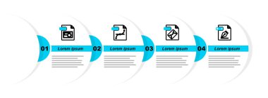 Set line AI file document, MSG, SVG and BMP icon. Vector