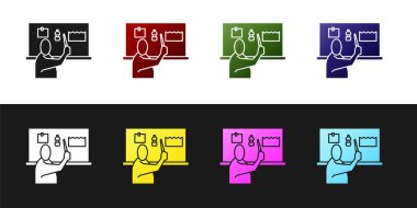 Plastik kirliliği durdurma simgesini siyah ve beyaz arkaplanda izole et. Ekolojik poster. Vektör İllüstrasyonu.