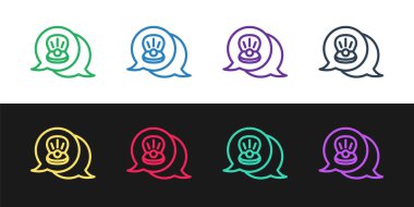 Deniz kabuğu simgesini siyah ve beyaz arkaplanda izole et. Deniz kabuğu işareti. Vektör