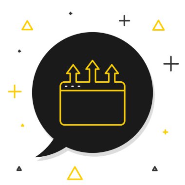 Satır Tarayıcı pencere simgesi beyaz arkaplanda izole edildi. Renkli taslak konsepti. Vektör