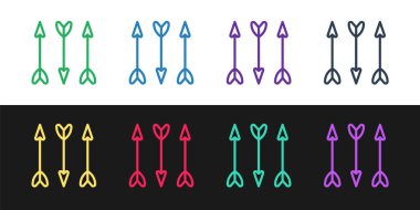 Hipster ok simgesini siyah ve beyaz arkaplanda izole et. Vektör.