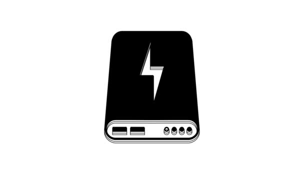 Black Power Bank Icon Isolated White Background Portable Charging Device  Stock Video Footage by ©vectorvalera@gmail.com #641898900