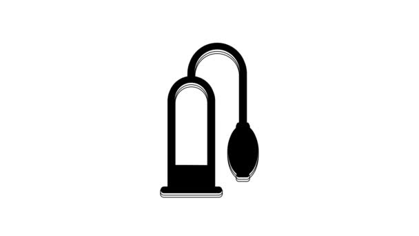 Black Penis Pump Icon Isolated White Background Penis Enlarger Sex — Stok video
