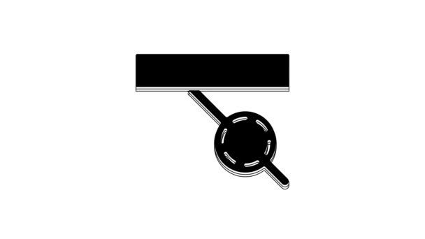 Иконка Черного Пиратского Глазка Выделена Белом Фоне Пиратский Аксессуар Видеографическая — стоковое видео