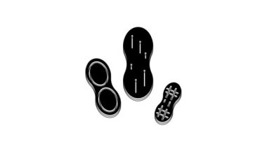 Black Peanut icon isolated on white background. 4K Video motion graphic animation.