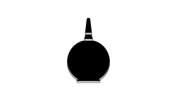 Black Enema Icon Isolated White Background Enema Plastic Tip Medical — Stock videók