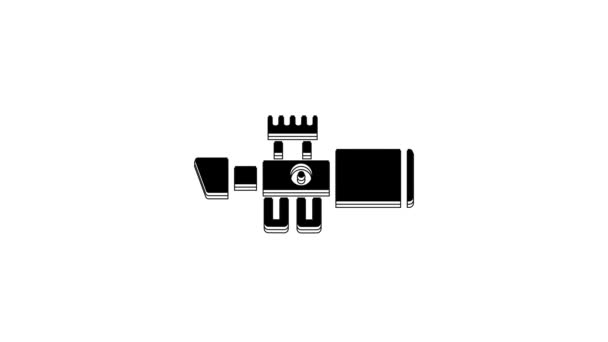 Εικόνα Οράσεως Μαύρου Σκοπευτή Που Απομονώνεται Λευκό Φόντο Διασταυρώσεις Σκοπευτών — Αρχείο Βίντεο