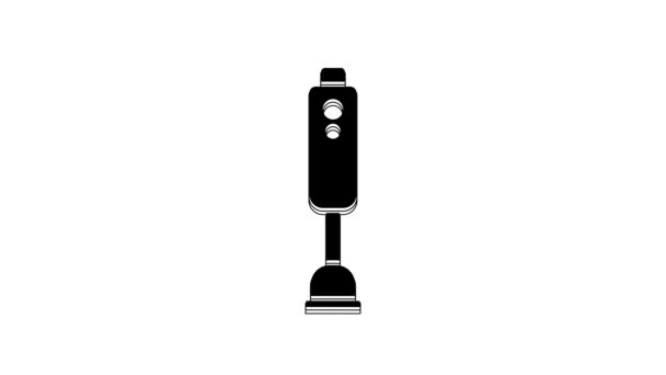 Black Blender Symbol Isoliert Auf Weißem Hintergrund Elektrischer Küchenmixer Mit — Stockvideo