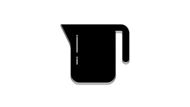 Black Coffee pot icon isolated on white background. 4K Video motion graphic animation.