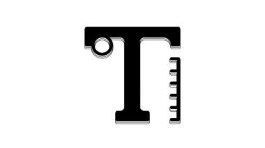 Black Text icon isolated on white background. 4K Video motion graphic animation.