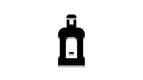 Black Orujo Icon Isolated White Background Video Motion Graphic Animation — Vídeo de Stock