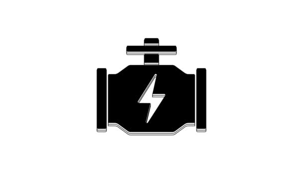 Černá Zkontrolujte Ikonu Motoru Izolované Bílém Pozadí Grafická Animace Pohybu — Stock video