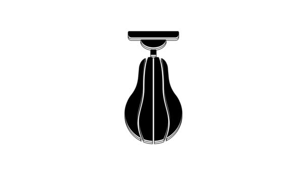 Black Punching Bag Icon Isolated White Background Video Motion Graphic — Wideo stockowe