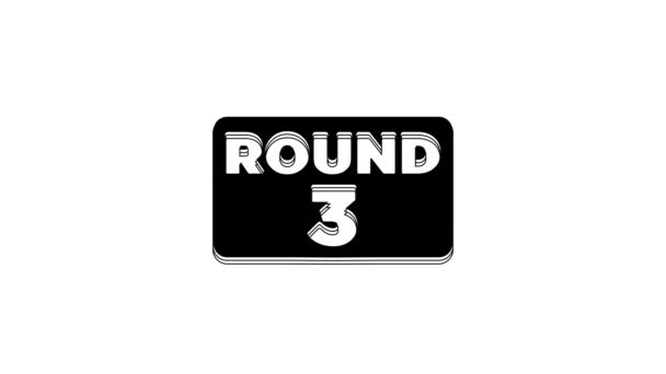Black Boxing Ring Board Icon Isolated White Background Video Motion — Stock video