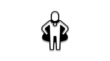 Black Head hunting icon isolated on white background. Business target or Employment sign. Human resource and recruitment for business. 4K Video motion graphic animation.