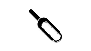 Black Scoop flour icon isolated on white background. 4K Video motion graphic animation.