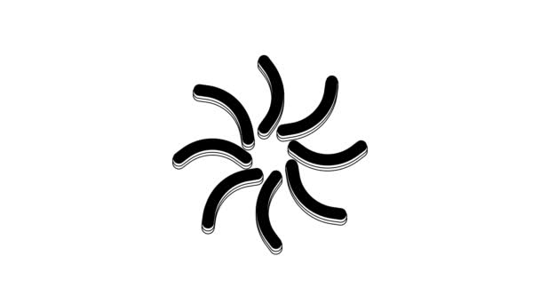 在白色背景上孤立的黑洞图标 太空洞Collapsar 4K视频运动图形动画 — 图库视频影像