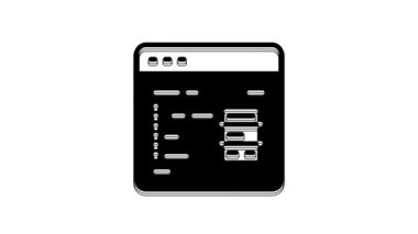 Siyah Yazılım, Web Geliştirici programlama kodu simgesi beyaz arkaplanda izole edildi. Program kodunun rastgele bilgisayar betiği parçalarını Javascript et. 4K Video hareketli grafik canlandırması.