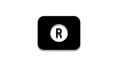Black Record button icon isolated on white background. Rec button. 4K Video motion graphic animation.