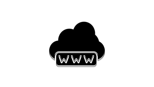 Black Software Web Development Programming Concept Icon Isolated White Background — ストック動画