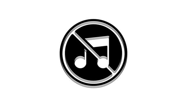 Czarny Głośnik Wyciszyć Ikonę Izolowane Białym Tle Brak Ikony Dźwiękowej — Wideo stockowe