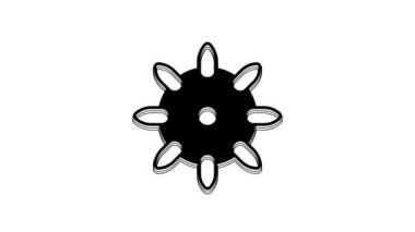 Black Set of false nails for manicure icon isolated on white background. Varnish color palette for nail extension. Artificial nails. 4K Video motion graphic animation.