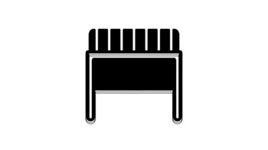 Black Football goal icon isolated on white background. 4K Video motion graphic animation.