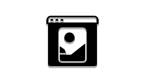 Чорна Піктограма Ретуші Фотографій Ізольована Білому Тлі Фотограф Фотографія Значок — стокове відео