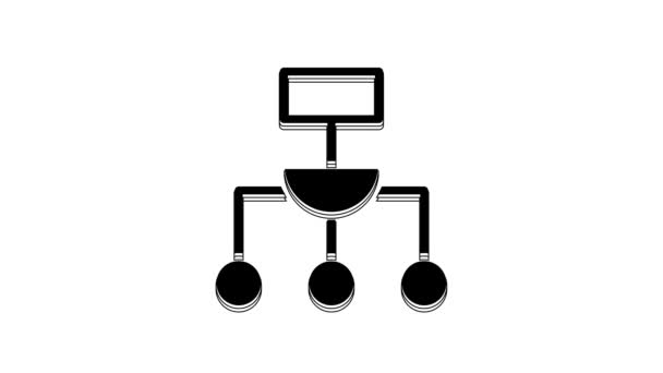 Icona Dell Algoritmo Nero Isolata Sfondo Bianco Algoritmo Design Simbolo — Video Stock