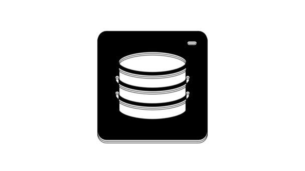 Black Server Data Web Hosting Ikon Terisolasi Pada Latar Belakang — Stok Video