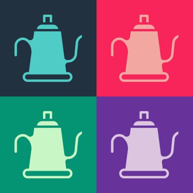 Pop Art Watering renk arkaplanında izole edilmiş bir ikon. Sulama sembolü. Vektör