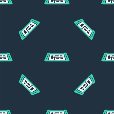 Çizgi Ev planı simgesi siyah arkaplanda kusursuz desen izole etti. Vektör