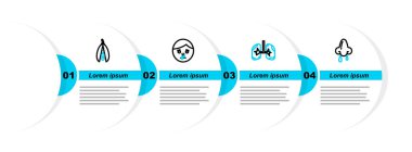 Akan burun, akciğerler ve böbrek fasulyesi ikonu. Vektör