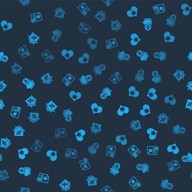 House 'un sözleşmesini kalp şeklinde, perküsyonlu ve pürüzsüz bir şekilde yapın. Vektör.