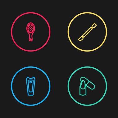 Tırnak makası, dosya, tırnak makası ve simge. Vektör