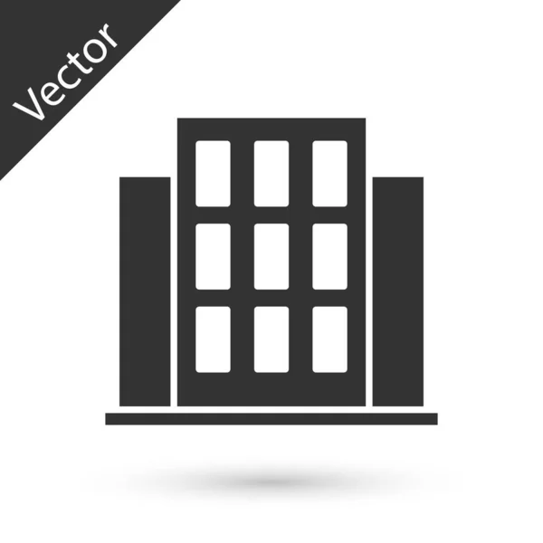 Graues Haus Ikone Isoliert Auf Weißem Hintergrund Heimatsymbol Vektor — Stockvektor