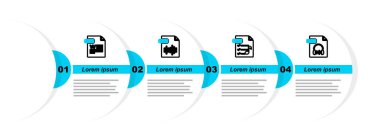 MP3 dosya belgesi, M3U, WAV ve DOC simgesini ayarla. Vektör