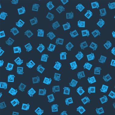 AVI dosya belgesini, PSD 'yi, WAV' ı ve GIF 'i pürüzsüz desene ayarla. Vektör.