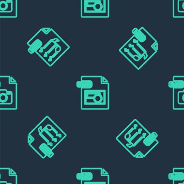 BMP dosya belgesini, M3U 'yu ve RAW' ı pürüzsüz desene göre ayarla. Vektör.