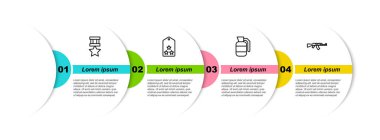 Askeri ödül madalyası, rütbe, el bombası ve makineli tüfek alın. Ticari bilgi şablonu. Vektör