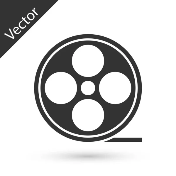 Ikona Šedého Filmu Bílém Pozadí Vektor — Stockový vektor