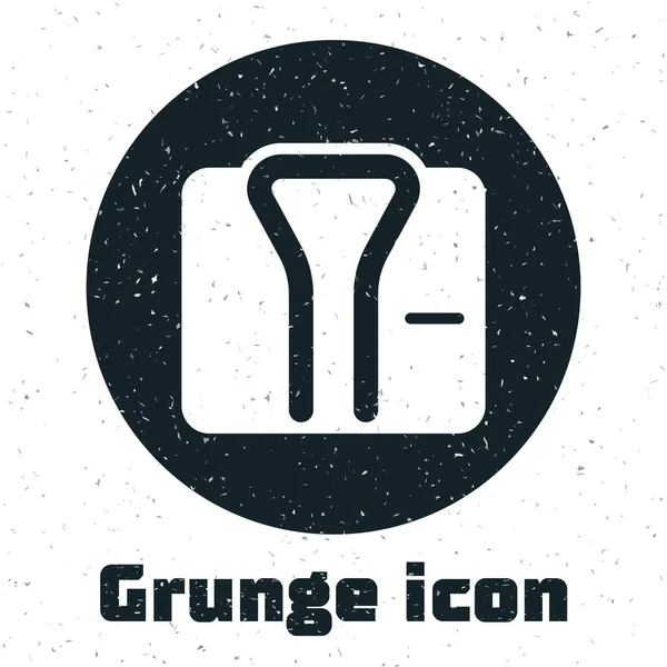 Grunge Bornoz Simgesi Beyaz Arkaplanda Izole Edildi Tek Renkli Klasik — Stok Vektör