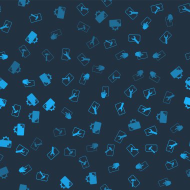 Cep telefonunu bozuk ekran, servis, telefon onarımı ve pürüzsüz şablona ayarla. Vektör