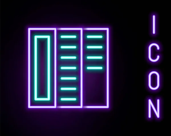 Leuchtendes Neonfarbenes Layout Symbol Für Broschüren Auf Schwarzem Hintergrund Geschäftsbericht — Stockvektor