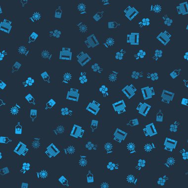 Set Ayçiçeği, Ukrayna Oteli, Poppy ve Şişe votka. Vektör.