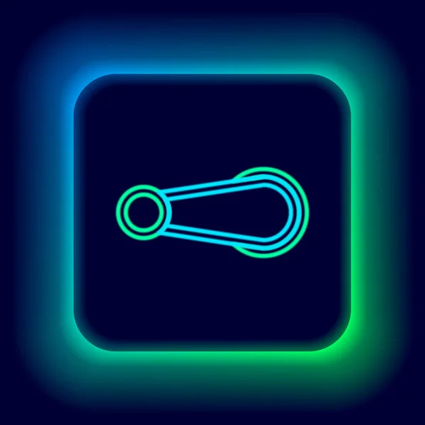 stock vector Glowing neon line Car door handle icon isolated on black background. Colorful outline concept. Vector