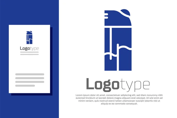 Ícone Isqueiro Azul Isolado Fundo Branco Elemento Modelo Design Logotipo — Vetor de Stock