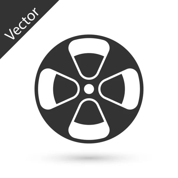 Ikona Šedého Filmu Bílém Pozadí Vektor — Stockový vektor