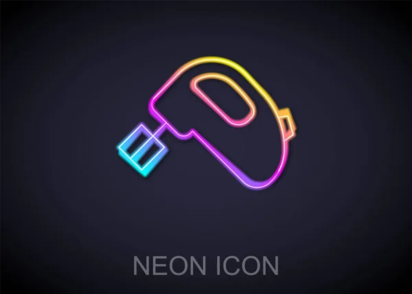 Leuchtendes Neon Line Elektrisches Mischpult Symbol Isoliert Auf Schwarzem Hintergrund — Stockvektor