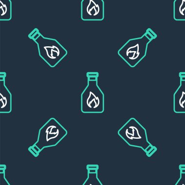 Ketçap şişesi simgesi siyah arka planda izole edilmiş. Vektör